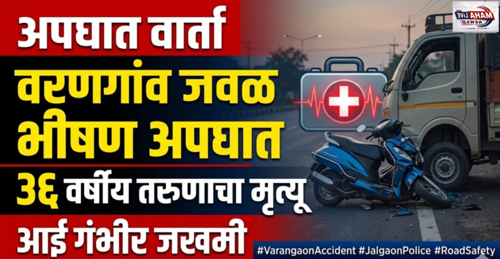 वरणगाव जवळ भीषण अपघात: ३६ वर्षीय तरुणाचा मृत्यू, आई गंभीर जखमी