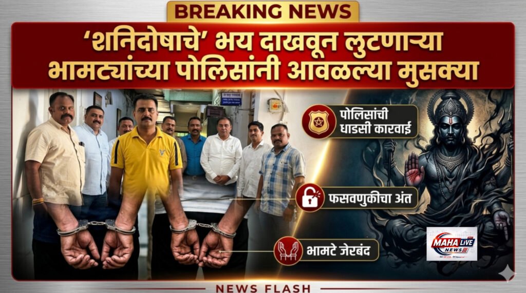 ‘शनिदोषाचे’ भय दाखवून लुटणाऱ्या भामट्यांच्या पोलिसांनी आवळल्या मुसक्या