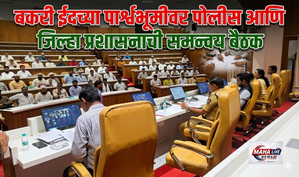 बकरी ईदच्या पार्श्वभूमीवर पोलीस आणि जिल्हा प्रशासनाची समन्वय बैठक