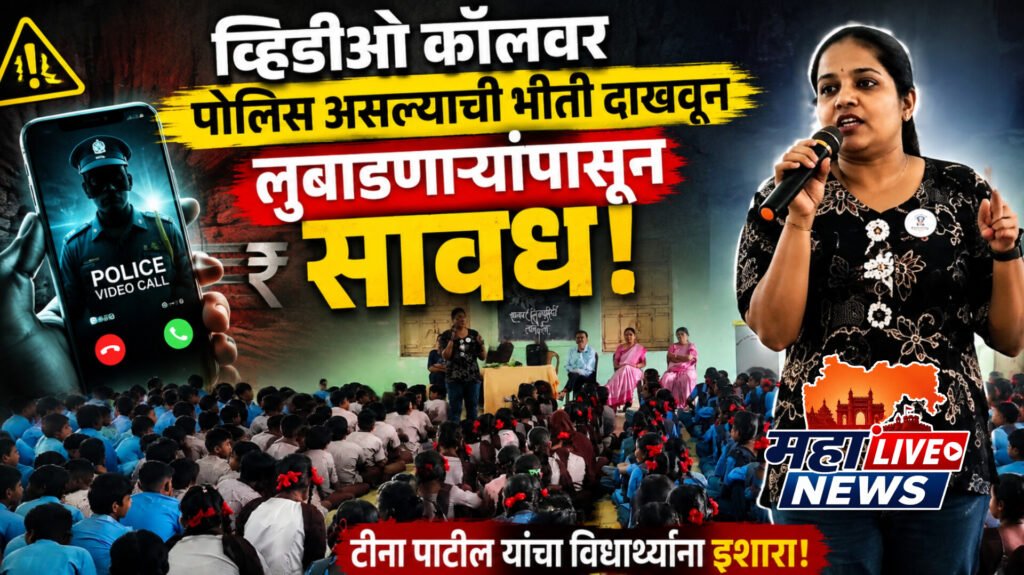 व्हिडीओ कॉलवर पोलिस असल्याची भीती दाखवून लुबाडणाऱ्यांपासून सावध; टीना पाटील यांचा विद्यार्थ्यांना इशारा!