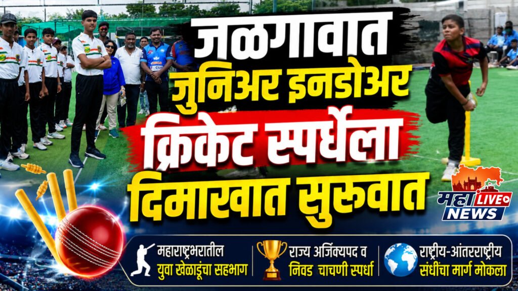 जळगावात जुनिअर इनडोअर क्रिकेट स्पर्धेला दिमाखात सुरुवात