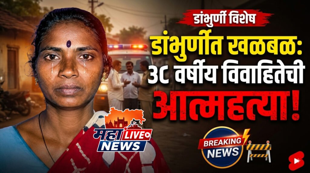 डांभुर्णीत ३८ वर्षीय विवाहितेची गळफास घेऊन आत्महत्या