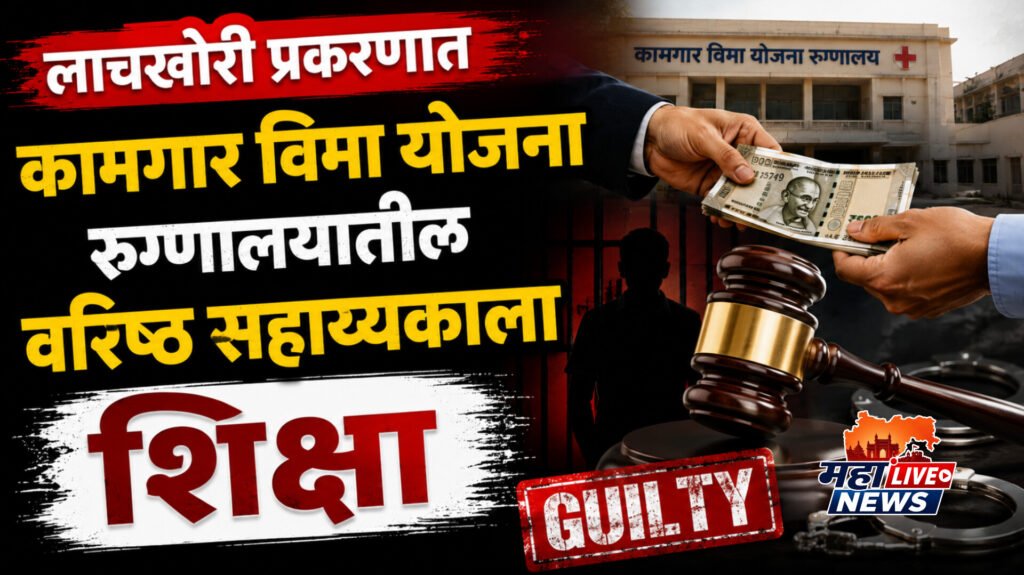 लाचखोरी प्रकरणात कामगार विमा योजना रुग्णालयातील वरिष्ठ सहाय्यकाला शिक्षा