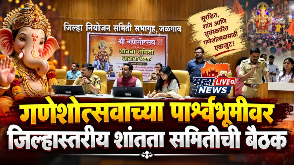 गणेशोत्सवाच्या पार्श्वभूमीवर जिल्हास्तरीय शांतता समितीची बैठक