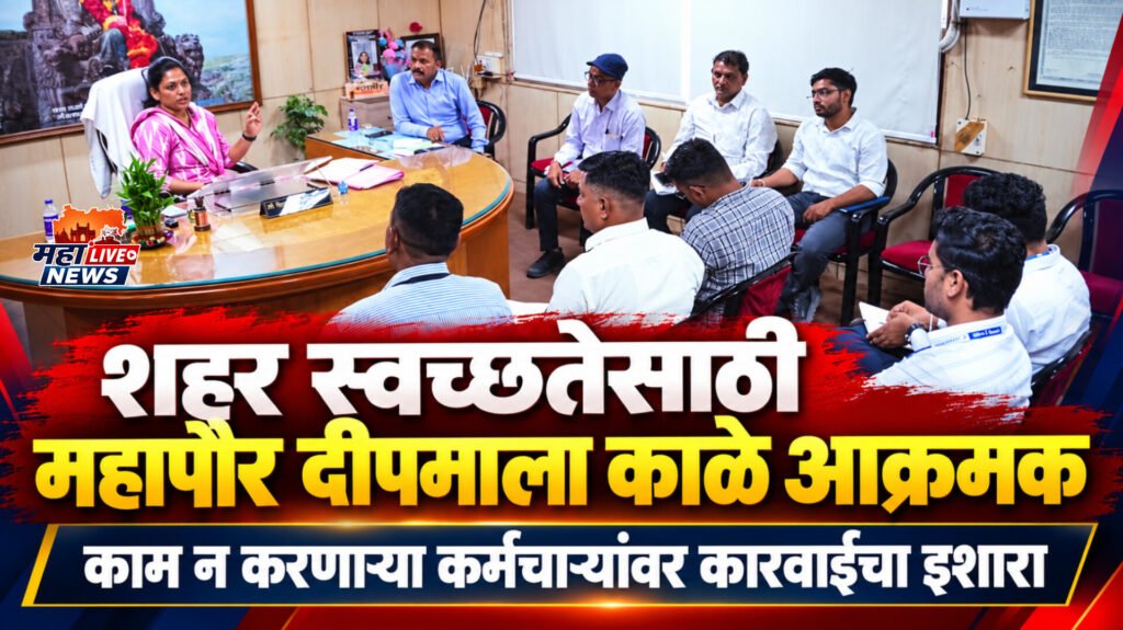 शहर स्वच्छतेसाठी महापौर दीपमाला काळे आक्रमक; काम न करणाऱ्या कर्मचाऱ्यांवर कारवाईचा इशारा