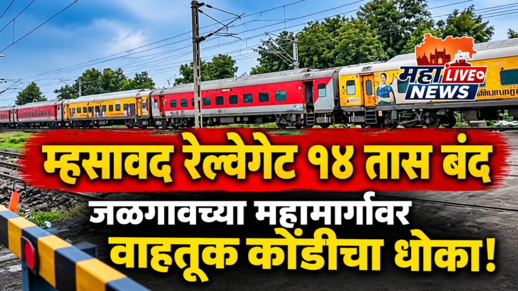 म्हसावद रेल्वेगेट १४ तास बंद; जळगावच्या महामार्गावर वाहतूक कोंडीचा धोका!