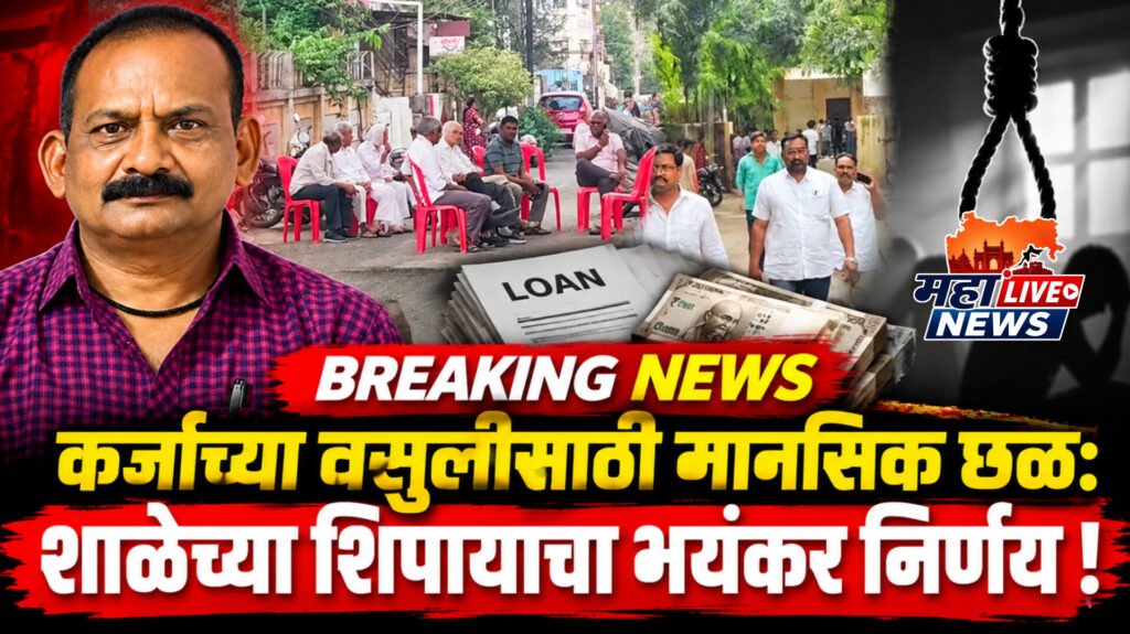 Breaking News : कर्जाच्या वसुलीसाठी मानसिक छळ: शाळेच्या शिपायाचा भयंकर निर्णय !